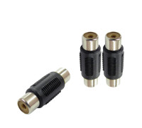 Переходник гнездо RCA (мама) - гнездо RCA (мама), 3 шт