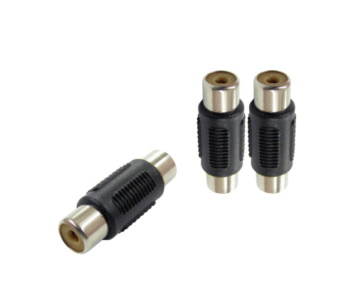 Переходник гнездо RCA (мама) - гнездо RCA (мама), 3 шт