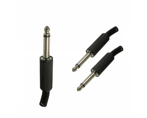 Разъем штекер 6.35 мм моно jack (папа), 3 шт