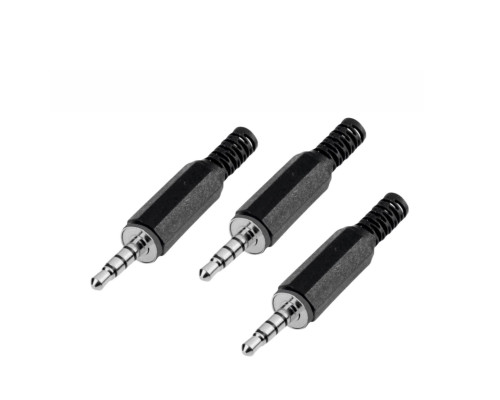 Разъем штекер mini-jack 3.5 мм 4-pin (папа), 3 шт
