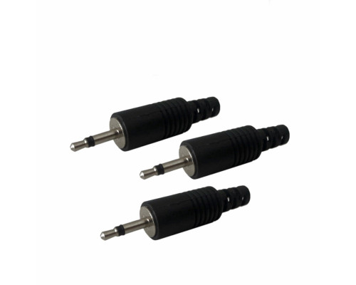Разъем штекер micro- jack 2.5 мм (папа) моно (2 pin), пластик, 3 шт