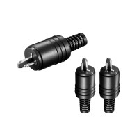 Разъем штекер аудио на кабель под винт, «точка-тире», пластик, 3 шт