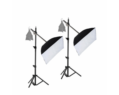 Софтбокс - студийный свет на штативе JBH с журавлём ES-35 для естественного освещения с крючком для противовеса, без лампочек, 2 шт