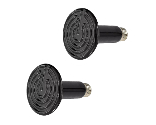 Нагревательные лампы для террариума или аквариума, керамические, 75W, 2шт