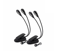 Переносной гибкий светильник MPP-35 на прищепке, многофункциональная подсветка светодиодная для пюпитра, книги, мольберта и ноутбука, 2 шт