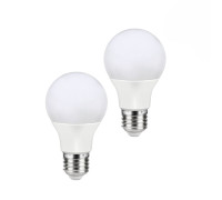 Лампа светодиодная 6500К/Е27/9Вт, холодный свет, 2 шт