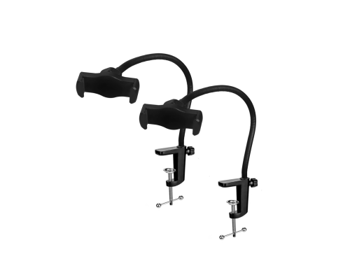 Гибкий держатель GDTS-B для телефона на усиленной струбцине, черный, 2 шт