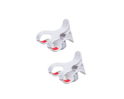 Прищепка белая для фитолампы для шарового крепления диаметром 1.6 см, 2 шт