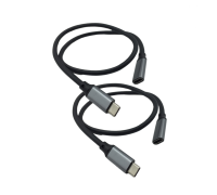 Кабель USB Type-c, удлинитель 0.5 м, черный, 2 шт