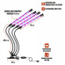 Фитолампа светодиодная 4 панели, светильник для растений с регулируемым зажимом, пультом на проводе, удлинителем 3 м и адаптером