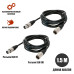 Кабель для микрофона XLR (M) - XLR (F) 1.5 м, 2 шт