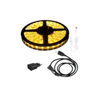 Светодиодная  самоклеящаяся лента BGY-1UA с датчиком движения, 5 м, c удлинителем USB 2.0 длиной 1.5 м и адаптером