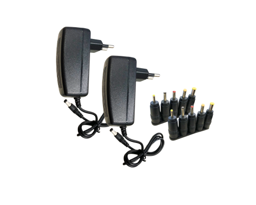 Блок питания 12V 2A 5.5x2.5 с адаптерами, 2 комплекта