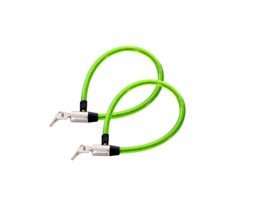 Замок для велосипеда VZ-M-GR с металлической головкой, зеленый, 2 шт