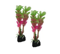 Растение искусственное, декор для аквариума, Альтернантера розовая, 2 шт