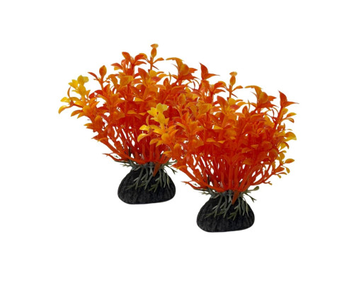 Растение искусственное, декор для аквариума, Людвигия оранжевая, 2 шт