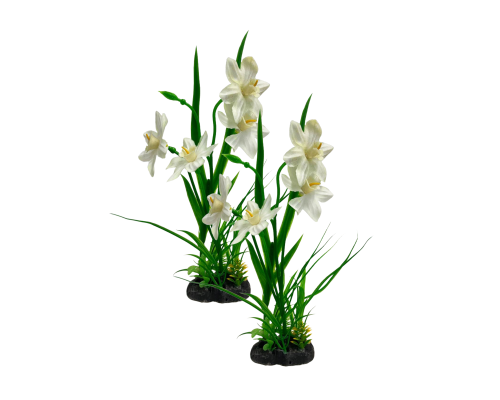 Растение искусственное, декор для аквариума, Нарцисс, 2 шт