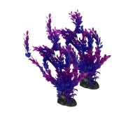 Растение искусственное, декор для аквариума, Людвигия фиолетовая, 2 шт