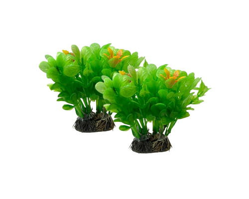 Растение искусственное, декор для аквариума, Людвигия зеленая, 2 шт