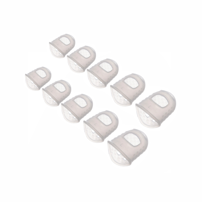 Напальчники силиконовые универсальные белые для игры на гитаре, размер XXS, XS, S, M, L, 10 шт