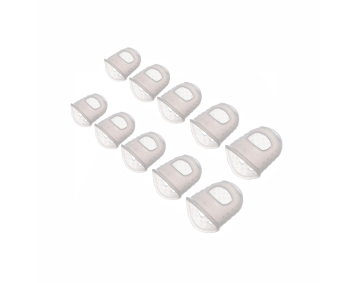 Напальчники силиконовые универсальные белые для игры на гитаре, размер XXS, XS, S, M, L, 10 шт