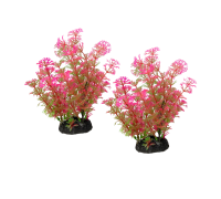 Растение искусственное, декор для аквариума, Амбулия розово-зеленая, 2 шт