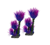 Растение искусственное, декор для аквариума, фиолетовая декоративная трава, 2 шт