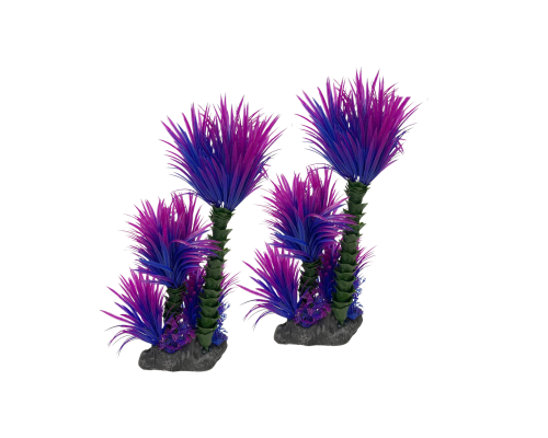 Растение искусственное, декор для аквариума, фиолетовая декоративная трава, 2 шт