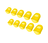 Напальчники силиконовые универсальные желтые для игры на гитаре, размер XXS, XS, S, M, L, 10 шт