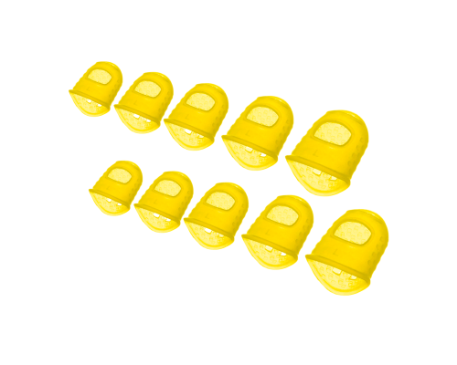 Напальчники силиконовые универсальные желтые для игры на гитаре, размер XXS, XS, S, M, L, 10 шт