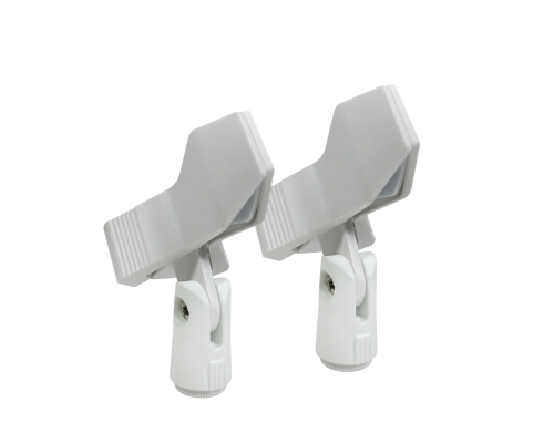 Держатель для микрофона «прищепка», резьба 3/8, цвет белый, 2 шт