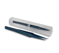 Пинцет монтажный, изогнутый тонкий 140мм, цвет голубой, в коробочке, 2 шт