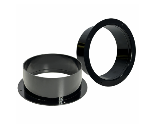 Фланец круглый для гофры трубы 150 мм, цвет черный, 2 шт