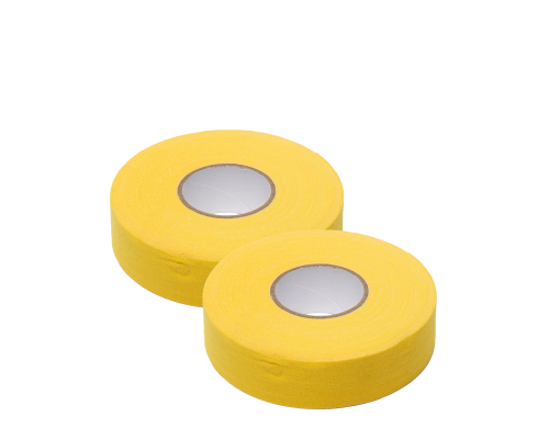 Хоккейная лента для клюшки, цвет желтый, ширина 2.5см, длина 25м, 2 шт