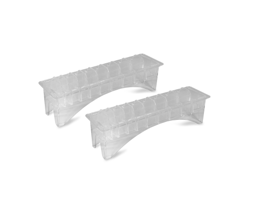 Подставка под насадки машинки для стрижки, прозрачная, 2 шт