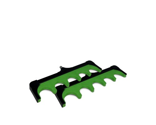 Держатель для удочек, 5 мест, с резьбовым креплением, цвет зеленый, 2 шт