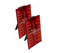 Магнитная мишень для лазерного уровня и нивелира, цвет красный, 2 шт