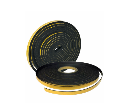 Самоклеящийся уплотнитель для дверей, окон, EPDM резина, 6х20 мм, 2х5 метров