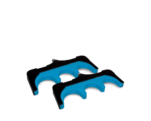 Держатель для удочек, 3 места, с резьбовым креплением, цвет синий, 2 шт