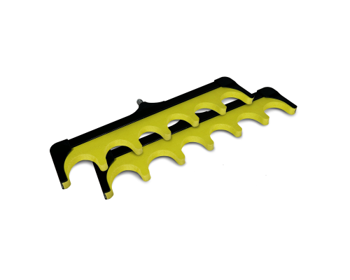 Держатель для удочек, 6 мест, с резьбовым креплением, цвет желтый, 2 шт