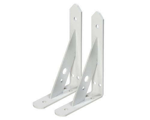 Уголок крепежный, 150*96*25*3мм, размер отверстий 6,2мм, цвет белый, 2 шт