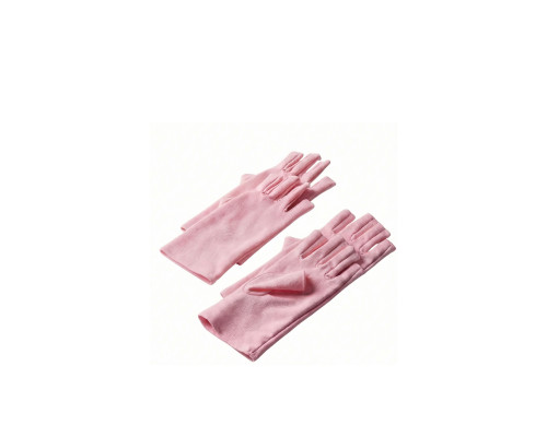 Перчатки для защиты кожи от УФ излучения для маникюра, цвет светло-розовый, 2 пары