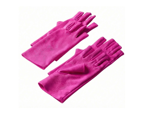 Перчатки для защиты кожи от УФ излучения для маникюра, цвет розовый, 2 пары