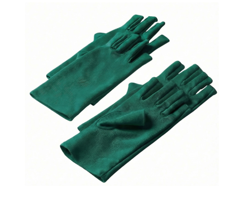 Перчатки для защиты кожи от УФ излучения для маникюра, цвет изумрудный, 2 пары