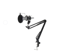 Настольная стойка пантограф F-91 с держателем для микрофона и поп-фильтром диаметром 10 см