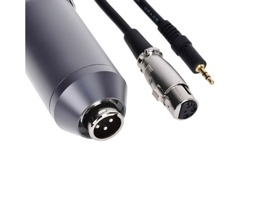 Микрофон BM-800 конденсаторный с USB адаптером, серебристый