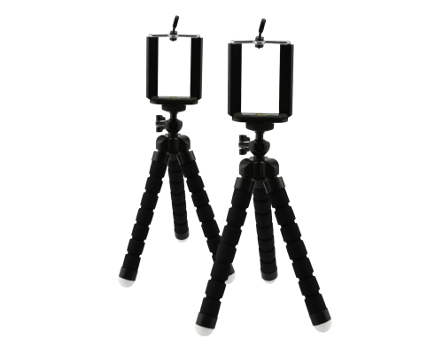Штатив-трипод Flex-01 для телефона с гибкими ножками, черный, 2 шт