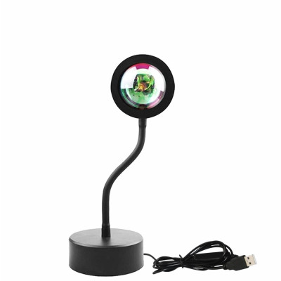 Светодиодный ночник-проектор на гибком держателе с эффектом солнечного света, закат