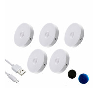 Беспроводной светильник с датчиком движения на аккумуляторе, белый, 5 шт