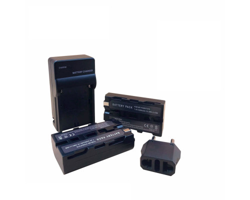 Аккумуляторы LI-ION серии NP-F550/F570 для видеокамеры Sony и светодиодной панели 7.4 В, 2200 мАч с зарядным устройством